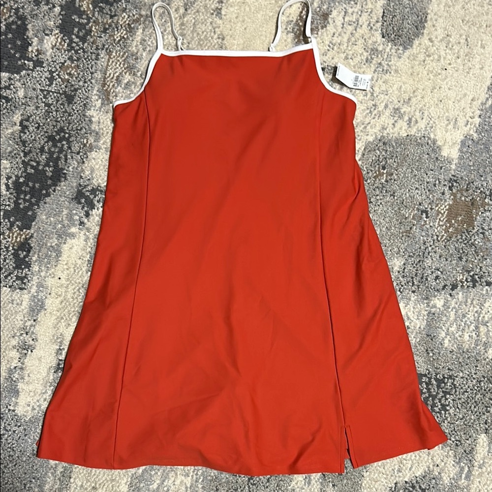 Athletic Spaghetti Strap Red Dress